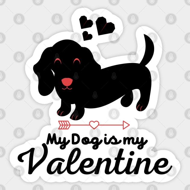 My Dog is My Valentine, Valentine's Day Sticker by atlShop